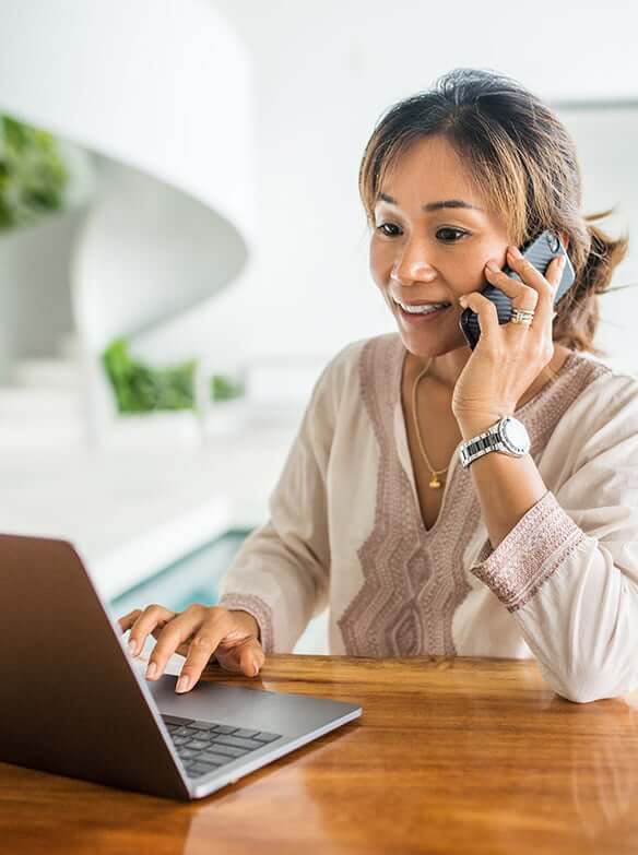 woman talking on the phone