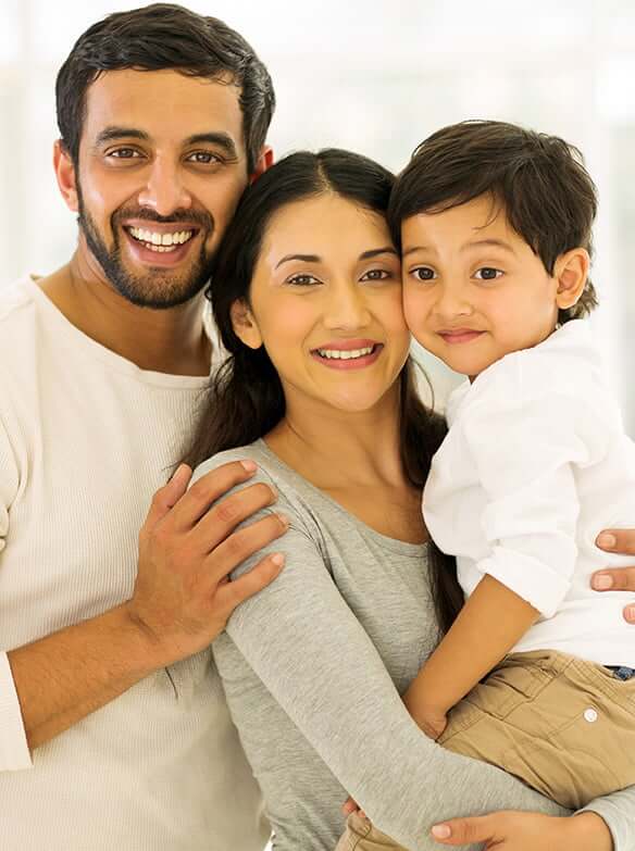 happy young family