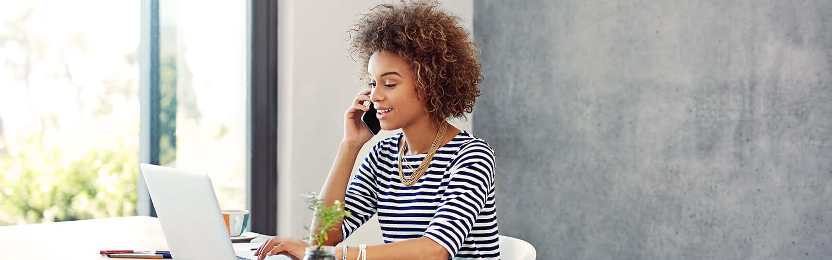 woman talking on the phone