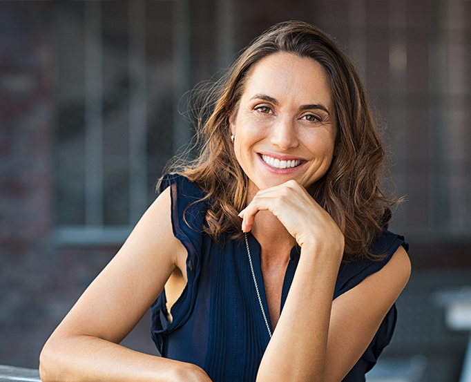 woman smiling