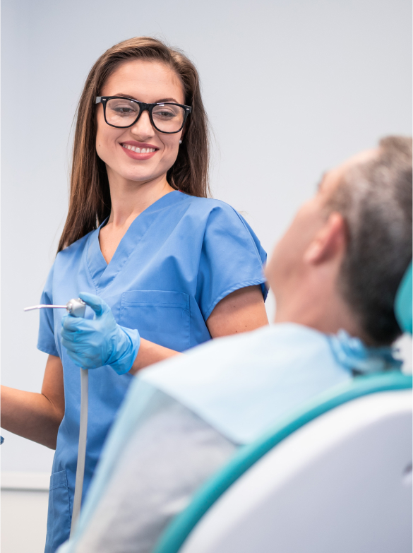 dentist with patient